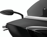 Kuryakyn Teardrop Mirrors Satin Black - Stylish Custom Motorcycle Rearview Mirrors with Convex Glass