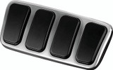 Kuryakyn Brake Pedal Pad for Honda VTX1800 Models – Chrome with Rubber Inserts