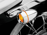 Kuryakyn Deep Dish Bezel with Amber Lens for Harley-Davidson Bullet Turn Signals (Part #2108)
