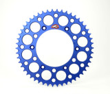 Renthal Rear Ultralight 50T Sprocket with Blue Grooved Finish - Part Number 150U-520-50GBBU