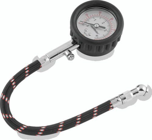 BikeMaster Tire Gauge with Hose and Swivel Angle Chuck - 60 PSI