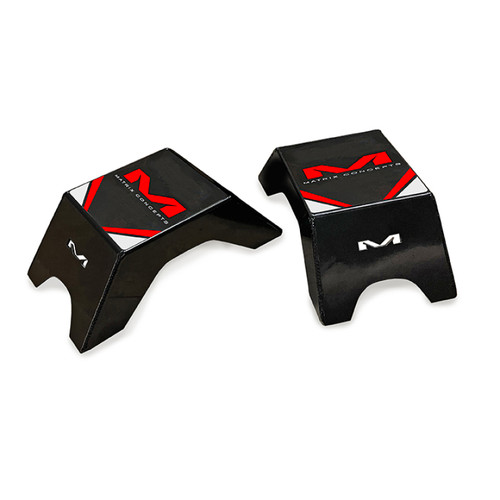 Matrix Concepts H1 Starter Blocks Set - Black and Red Aluminum Starting Blocks for Powersports