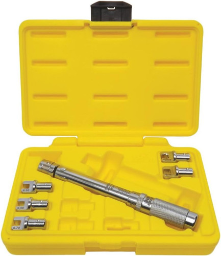 Excel TWS-210ANS 6-Piece Torque Wrench Set with Chrome Aluminum Body and Spline Drive Head