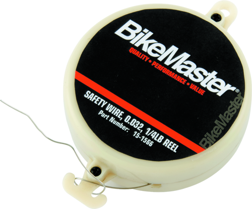 BikeMaster 0.032 Inch Safety Wire Reel – 1/4 Pound, Premium Tempered Stainless Steel for Powersports Applications