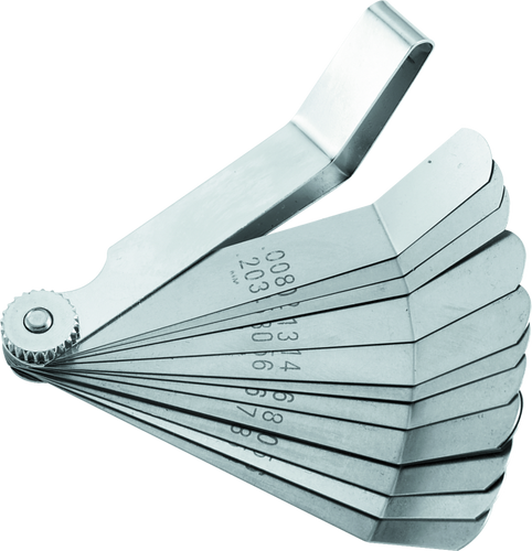 BikeMaster 12-Blade Angled Combination Tappet Feeler Gauge Set - Pack of 3