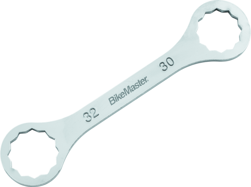 BikeMaster Steering Stem and Fork Cap Wrench - 30mm & 32mm 12-Point, Long Handle for Easy Nut Access