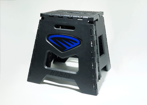 Cycra Fold Up Motostand in Black and Blue - Portable Motorcycle Stand with Collapsible Design