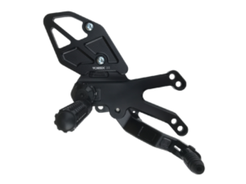 Vortex Racing Yamaha YZF-R3 Rear Set with XENTRIX Technology - Black (Part RS628K)