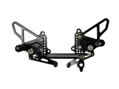 Vortex Racing Adjustable Rearsets for Ducati 1098 and 1198 - Black (Part RS198K)