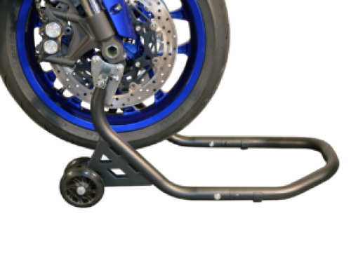 Vortex Racing Front Stand Fork Lift - Heavy-Duty Motorcycle Race Stand with 4.25-inch Quad Wheels