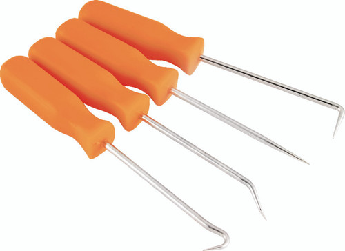 BikeMaster 4-Piece Mini Hook and Pick Set for Powersports Maintenance