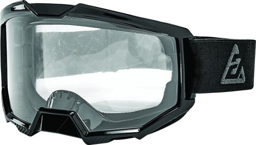 Answer Apex 1 Goggles Black/Black for Adults - Powersports Anti-Fog and Anti-Scratch Lens