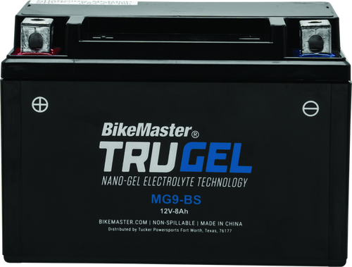 BikeMaster TruGel Battery MG9-BS – Long-Lasting Powersports Gel Battery with Vibration Resistance
