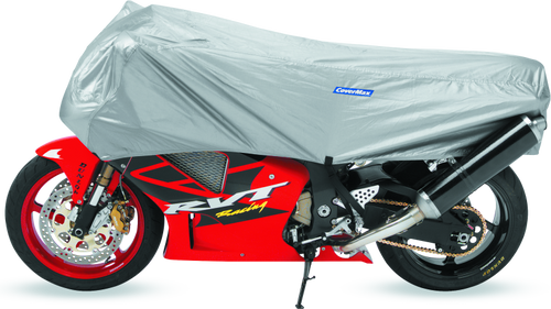 BikeMaster CoverMax Medium Half Cover for Sport Bike - All-Weather Water-Resistant Protection with Reinforced Grommets and Ventilation