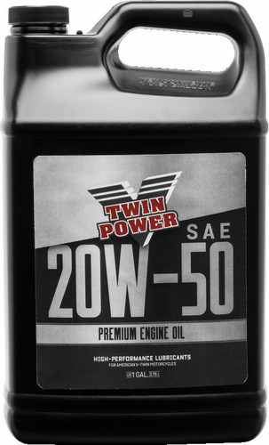 Twin Power 20W50 Premium Engine Oil for American V-Twin Motorcycles - Part No. 539008
