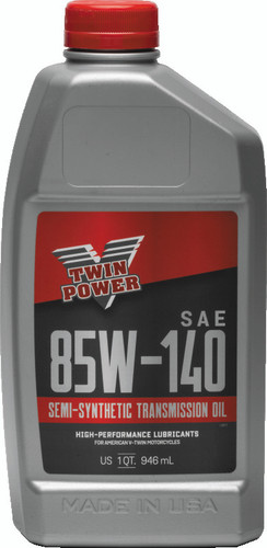 Twin Power 85W140 Semi-Synthetic Transmission Lube – Quart for Harley-Davidson and Powersports Vehicles