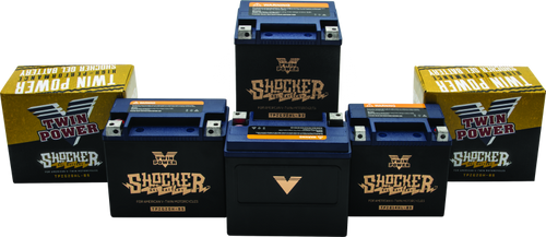 Twin Power YTX-14L Shocker Gel Battery – Heavy-Duty Powersports Battery with Nano-Gel Technology for Harley Davidson and More