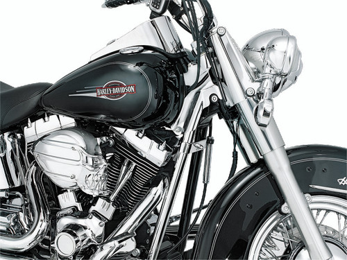 Kuryakyn Downtube Covers for Harley Softail 2000-2006 – Chrome Front Frame Down Tubes