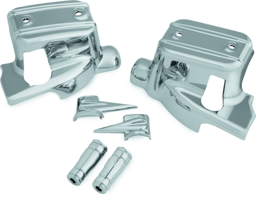 Kuryakyn Chrome Brake & Clutch Control Covers for Harley Davidson (Part #1739)