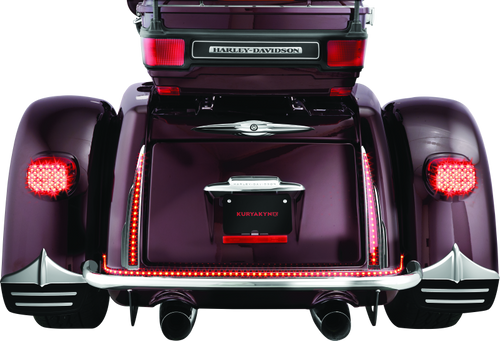 Kuryakyn Rear Mud Flaps for Trikes with Chrome Trim - Fits Harley Davidson Tri Glide Ultra Classic and Street Glide Models