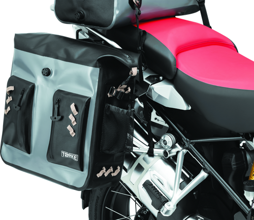 Kuryakyn Torke 24L Solo Dry Pannier – Waterproof Motorcycle Storage with Removable Support and External Cargo Net