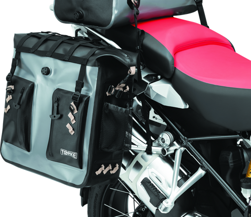 Kuryakyn Torke 24L Solo Dry Pannier – Waterproof Motorcycle Storage with Removable Support and External Cargo Net