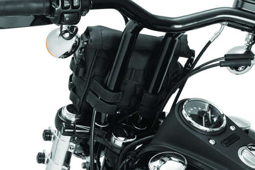 Kuryakyn Barrio Bag - Versatile 7-Inch by 4-Inch Motorcycle Storage Pouch with MOLLE and Roll Top Closure