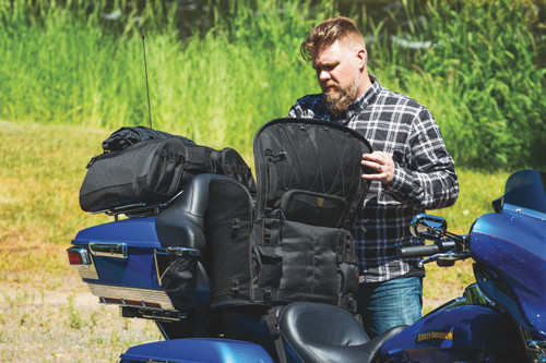 Kuryakyn Momentum Hitchhiker Trunk Rack Bag - Versatile Weather-Resistant Storage for Powersports Vehicles