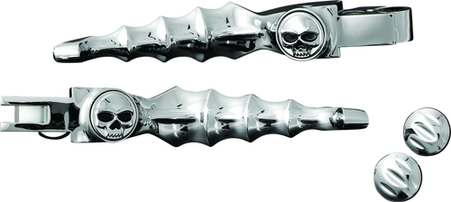 Kuryakyn Zombie Levers 96-Up Cable Set for Harley-Davidson with Chrome Finish