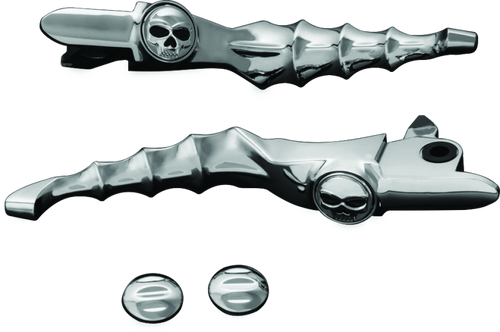 Kuryakyn Zombie Levers for Harley-Davidson Touring Models - Chrome and Black Powdercoat Options