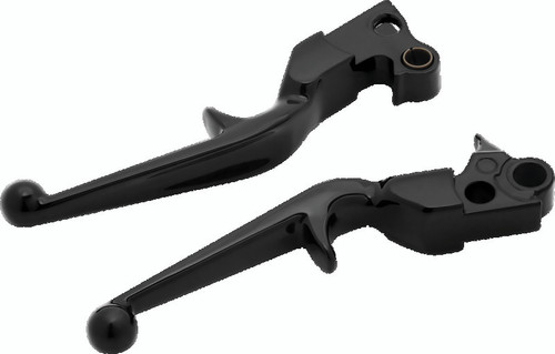Kuryakyn Trigger Lever Set 96-Up Cable for Harley-Davidson Touring Models - Gloss Black