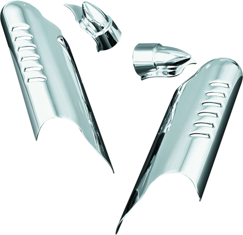 Kuryakyn Lower Leg Deflector Shields for Harley Davidson Touring Models - Chrome, Part 7768
