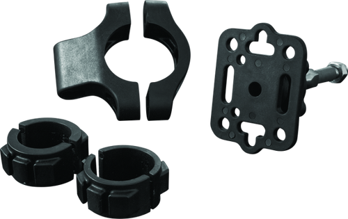 Kuryakyn Handlebar Accessory Mount for 7/8 to 1-1/4 Inch Bars in Black, Part Number 1671