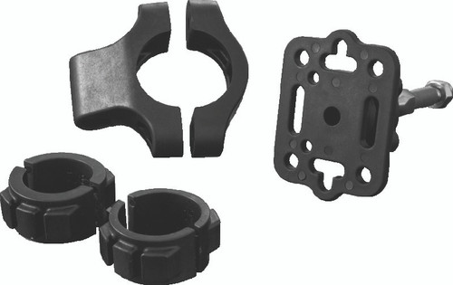 Kuryakyn Handlebar Accessory Mount for 7/8 to 1-1/4 Inch Bars in Black, Part Number 1671
