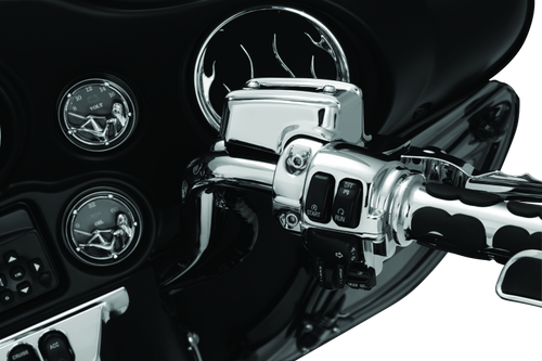 Kuryakyn Handlebar Control Dress Up Kit Chrome for Harley Davidson Touring Models