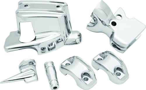 Kuryakyn Handlebar Control Dress Up Kit Chrome for Harley Davidson Touring Models