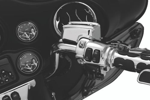 Kuryakyn Handlebar Control Dress Up Kit Chrome for Harley Davidson Touring Models