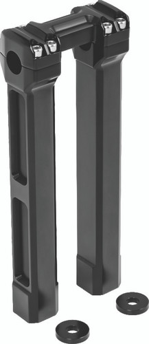 Kuryakyn 12-inch Billet Handlebar Risers in Black for Harley-Davidson