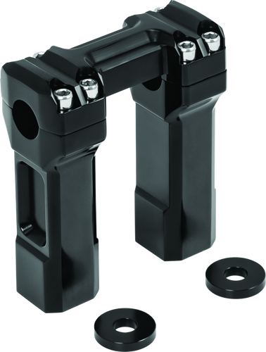 Kuryakyn 5 Inch Billet Handlebar Risers in Black for Harley Davidson