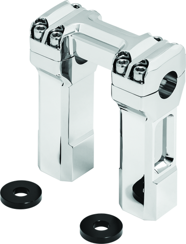 Kuryakyn 5 Inch Billet Handlebar Risers Chrome – Enhance Comfort and Style for Harley Motorcycles