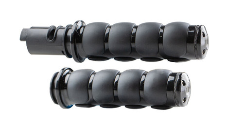 Kuryakyn ISO Grips 24 and Up Touring and Softail Throttle-By-Wire Black – Comfortable Non-Slip Handlebar Grips for Harley-Davidson