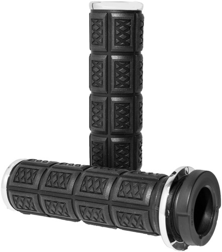 Kuryakyn Enygma Grips Throttle-By-Wire Chrome Part #10035-1