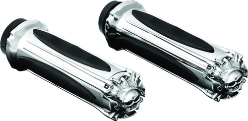 Kuryakyn Zombie Grips Without Throttle Boss for Throttle-By-Wire Chrome - Part #6298