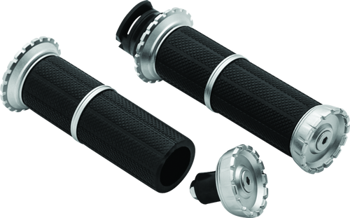 Kuryakyn Riot Grips for Indian Scout - Silver, Part No. 3588
