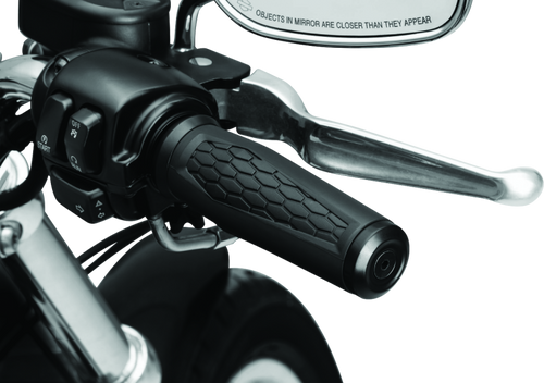 Kuryakyn Hex Grips Dual Cable Black – Ergonomic Powersports Handlebar Grips with Ultra Soft Cushioning