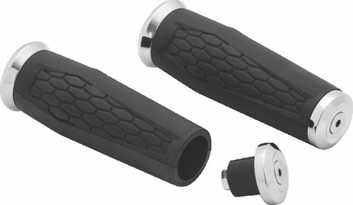 Kuryakyn Hex Grips 1 Inch Universal Chrome for Powersports Vehicles