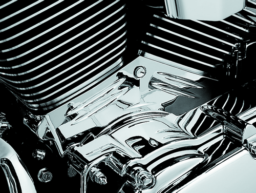 Kuryakyn Twin Cam Cylinder Base Cover 99-06 Chrome for Harley Davidson Road King Models