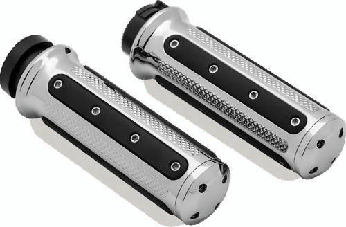 Kuryakyn Heavy Industry Grips Throttle-By-Wire Chrome (Part Number 6122)