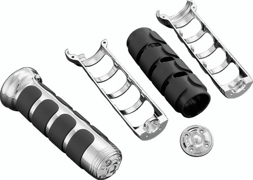 Kuryakyn ISO Grips for Honda GL1800 with Heated Grips - Chrome Part Number 6183
