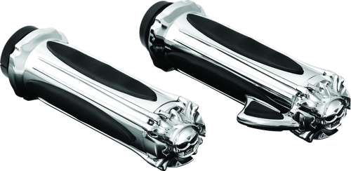 Kuryakyn Zombie Grips with Throttle Boss for Throttle-By-Wire Chrome - Part 6297